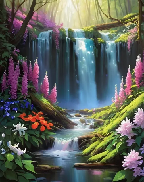Diamond Painting Vattenfall*
