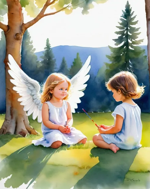 Diamond Painting Angel And Girl*