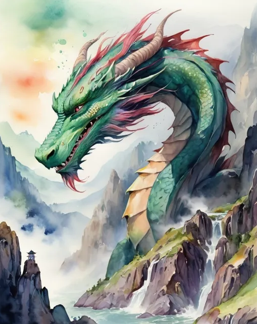 Diamond Painting Mountain Dragon*