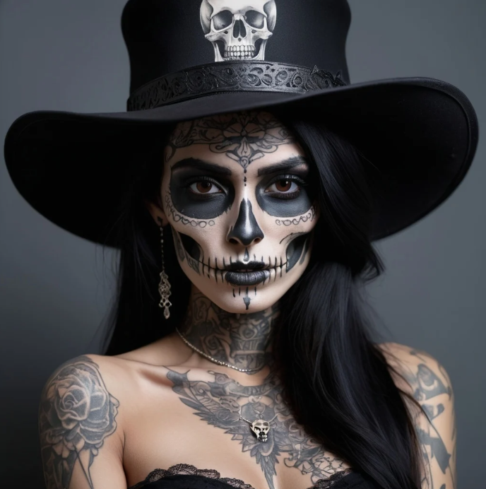 Diamond Painting Tattoo Skull Woman*