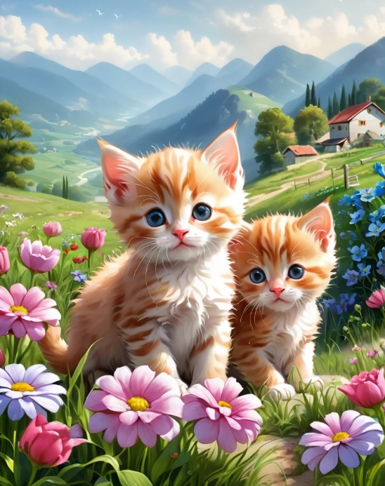 Diamond Painting Kattungar På Upptäckt*