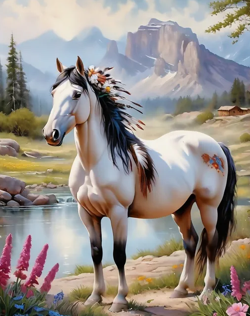 Diamond Painting Steppe Horse*