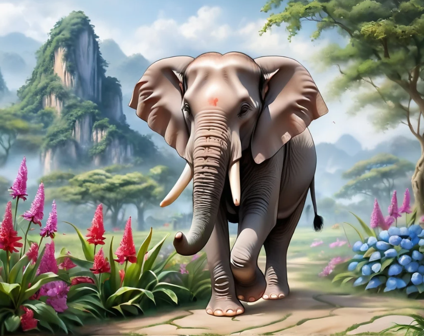 Diamond Painting Elefant*