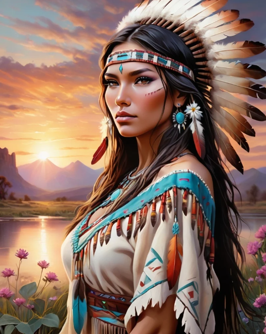 Diamond Painting Native American Woman*