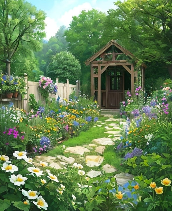 Diamond Painting Flowergarden*