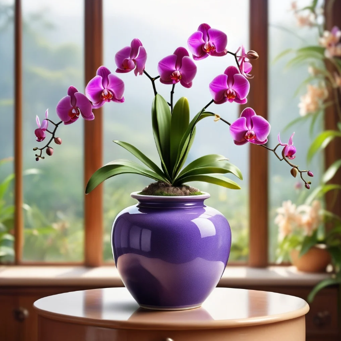 Diamond Painting Orchide´I Kruka*