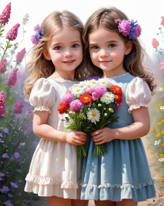 Diamond Painting Blomsterflickor*