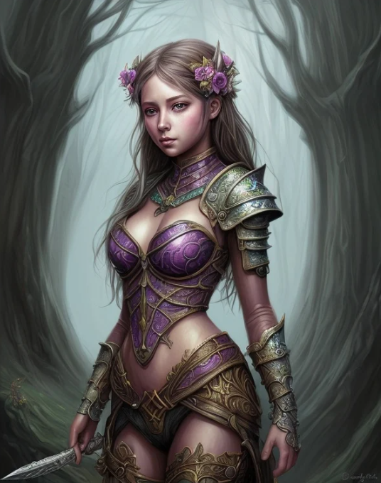 Diamond Painting Fantacy Warrior Girl*