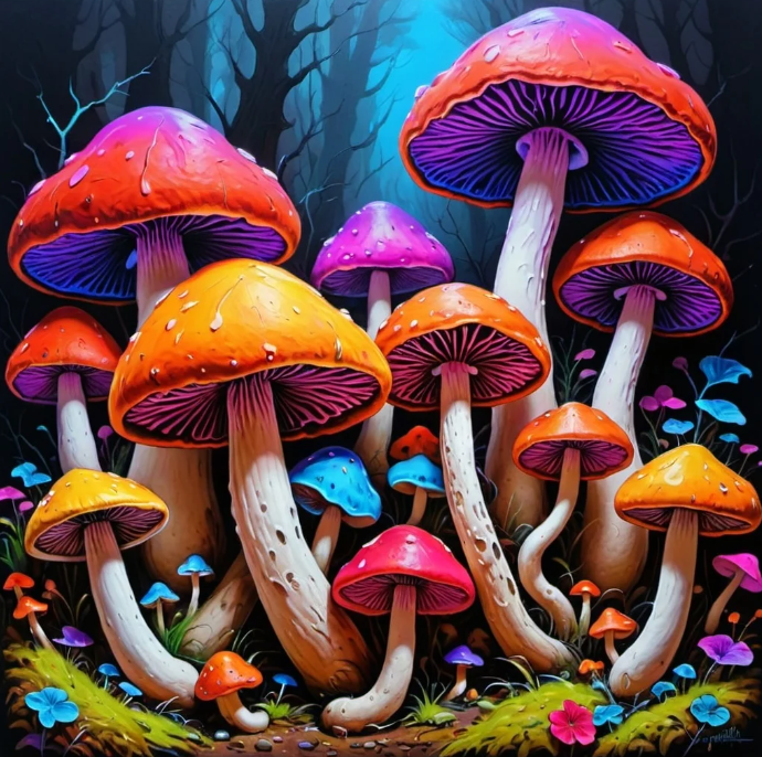 Diamond Painting Color Mushrooms*