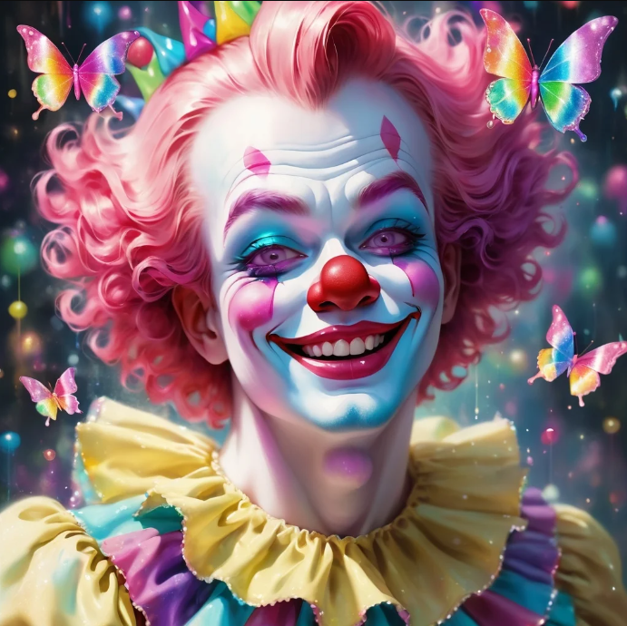 Diamond Painting Clown And Butterflies*