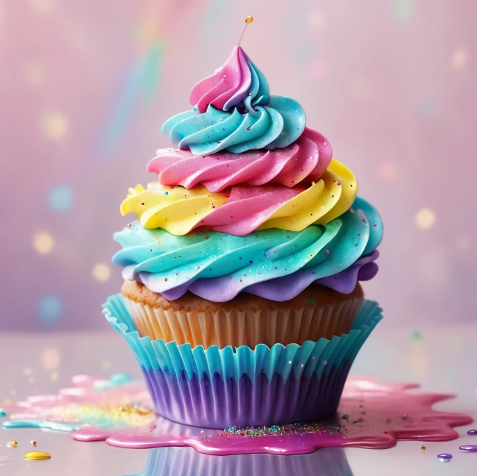 Diamond Painting Rainbow Cupcake