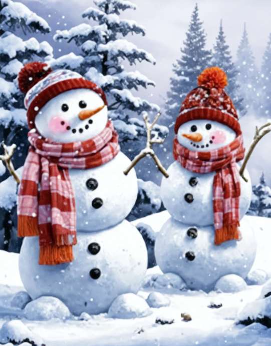 Diamond Painting Snowmen*
