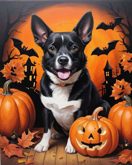 Diamond Painting Halloween Dog