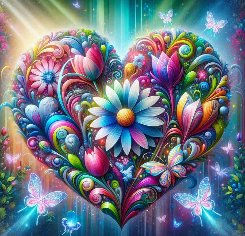Diamond Painting Flowerheart