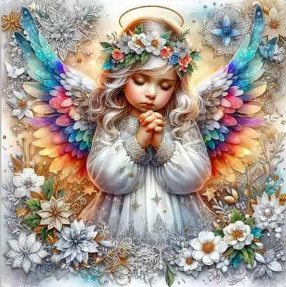 Diamond Painting Angelgirl Flowers