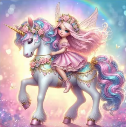 Diamond Painting Fairy And Unicorn