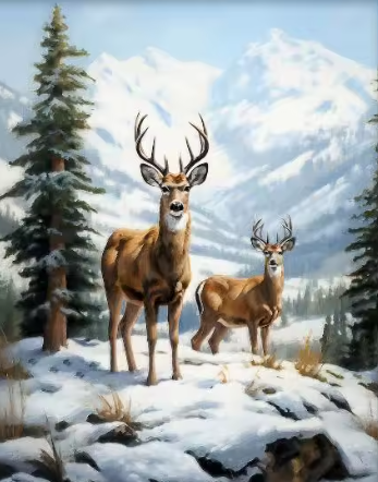 Diamond Painting Deer Winter