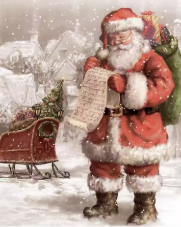 Diamond Painting Santa Wishlist