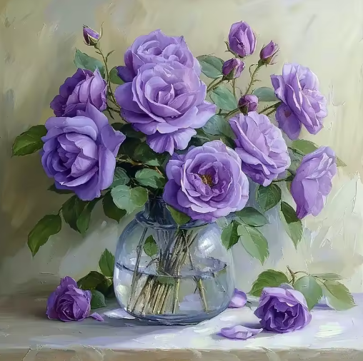 Diamond Painting Blue Roses