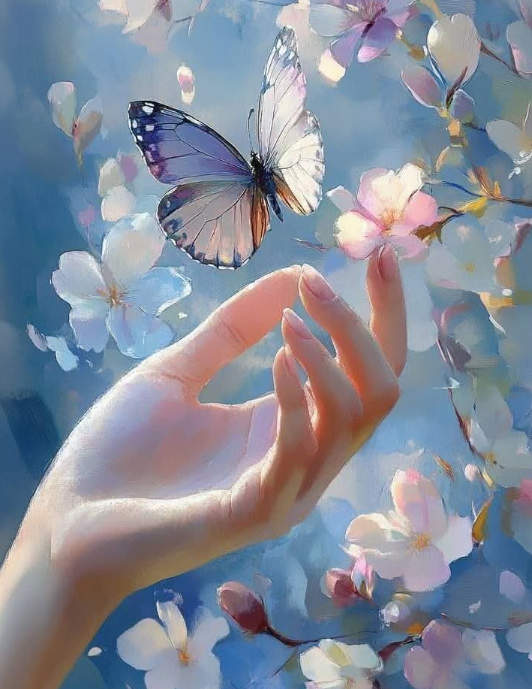 Diamond Painting Hand Butterfly
