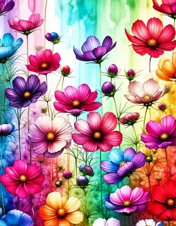 Diamond Painting Color Flowers