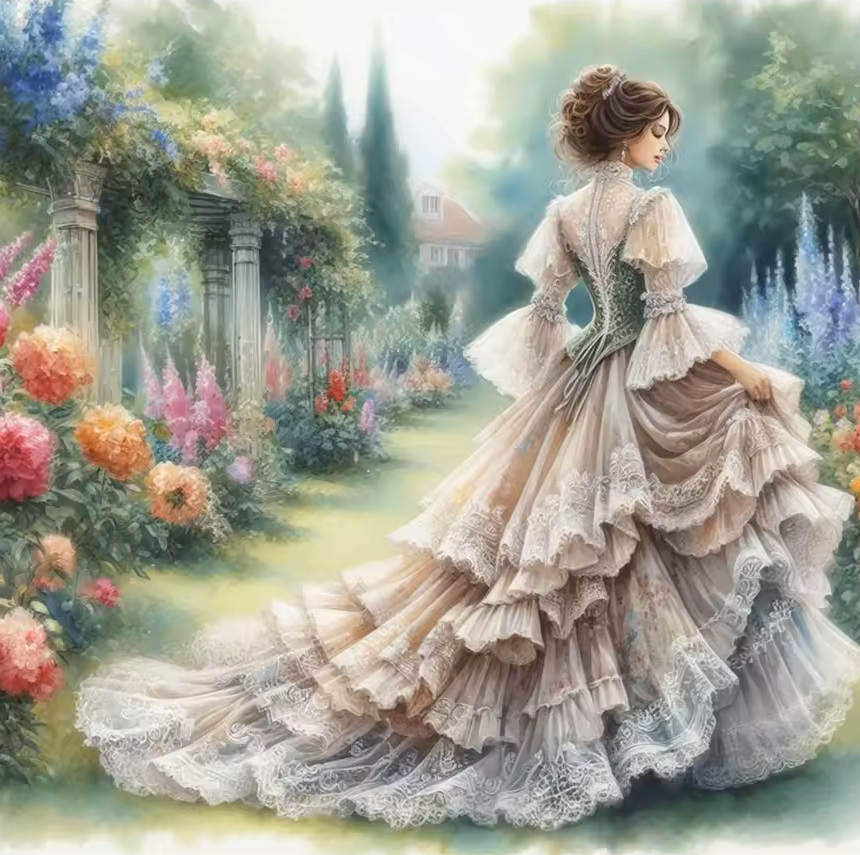 Diamond Painting Woman With Beautiful Dress
