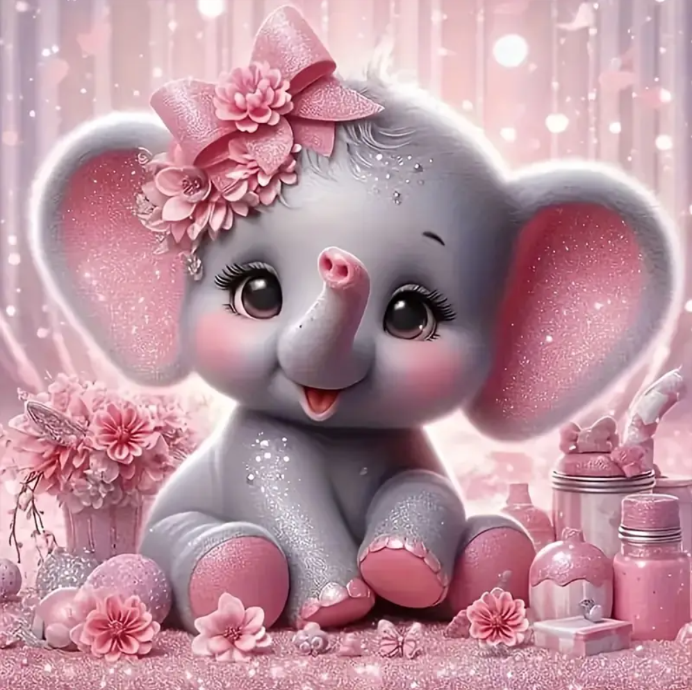 Diamond Painting Pink Elephant