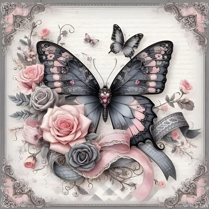 Diamond Painting Black Butterfly