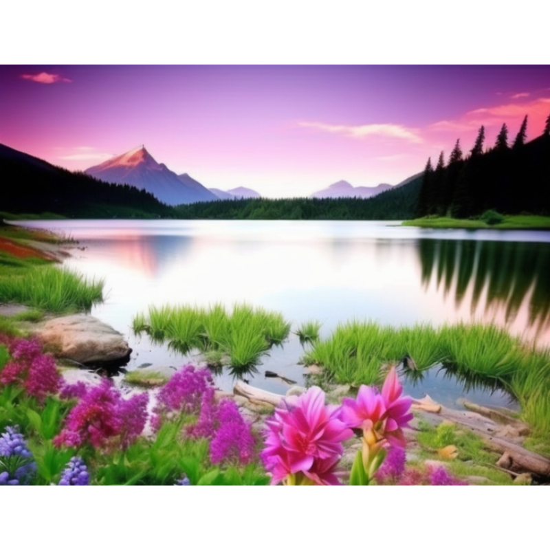Diamond Painting Lake Landscape*