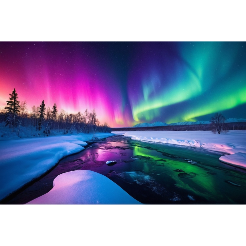 Diamond Painting Aurora Landscape