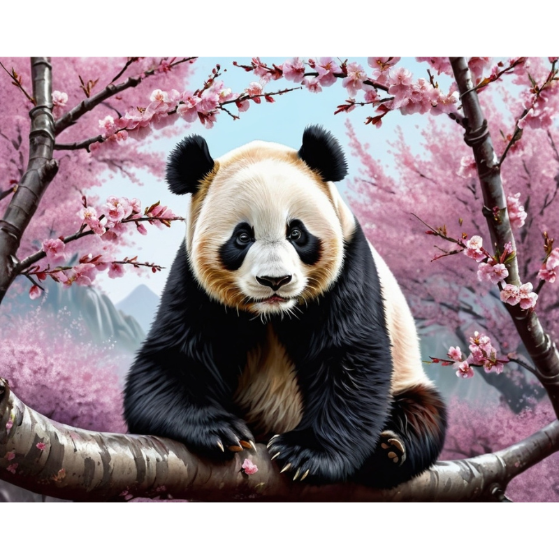 Diamond Painting Panda Cherrytree