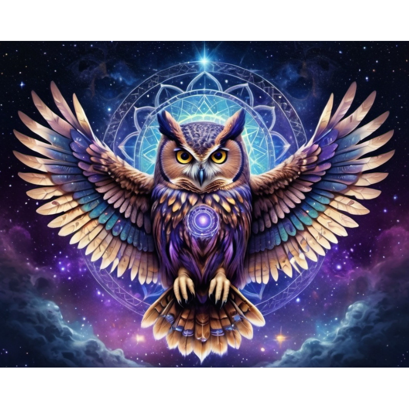 Diamond Painting Owl Universe