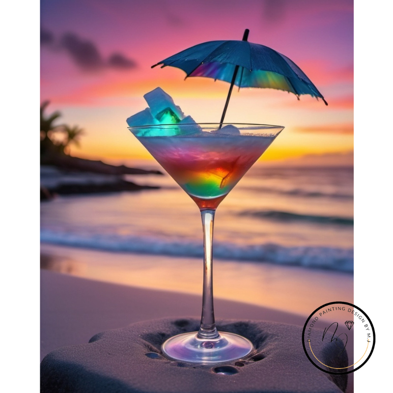 Diamond Painting Beach Drink