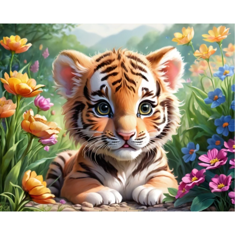Diamond Painting Baby Tiger*