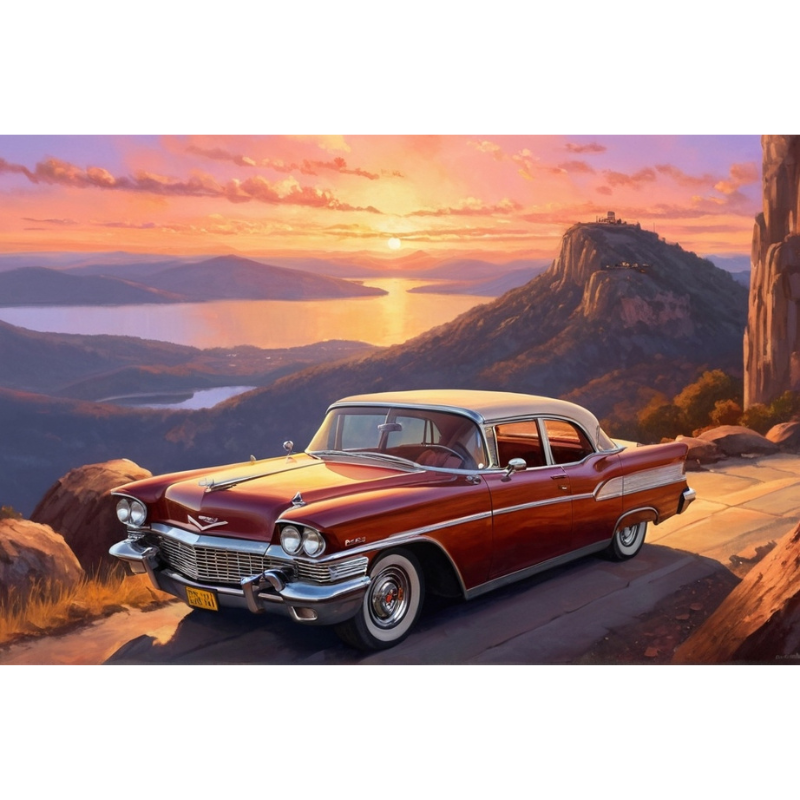 Diamond Painting Red Classic Car*