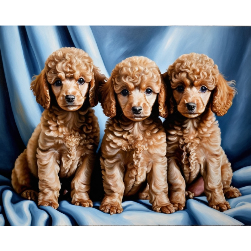 Diamond Painting Poodle Puppies*