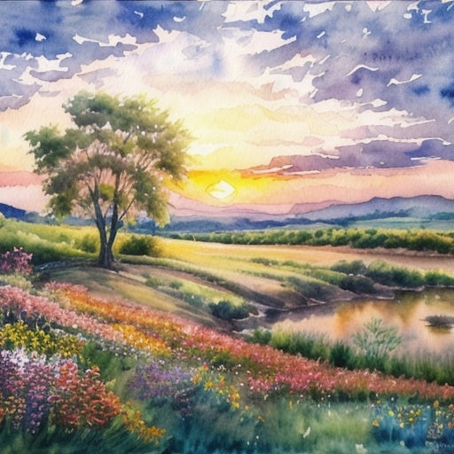 Diamond Painting Flower Landscape