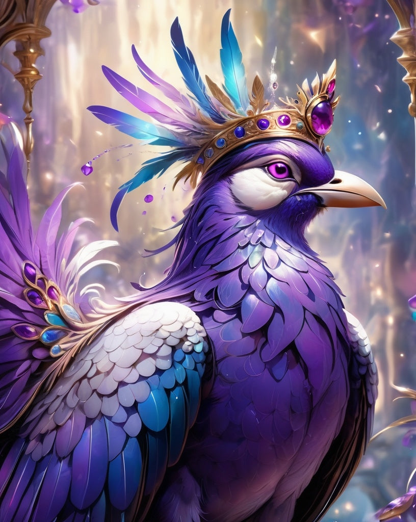 Diamond Painting Bird With Crown