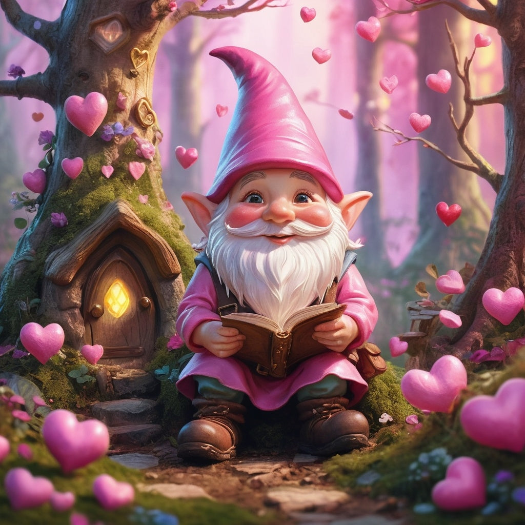 Diamond Painting Gnome Hearts