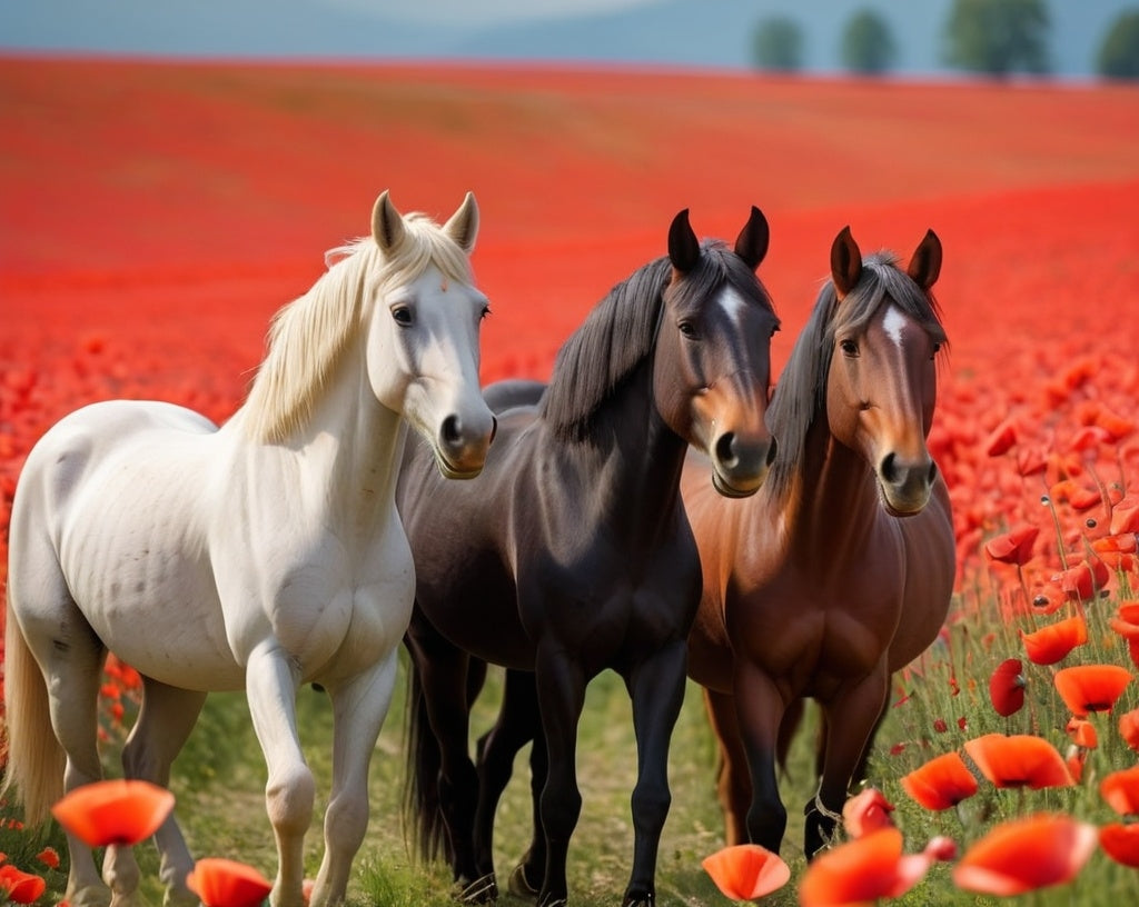 Diamond Painting Horses Poppyfield*