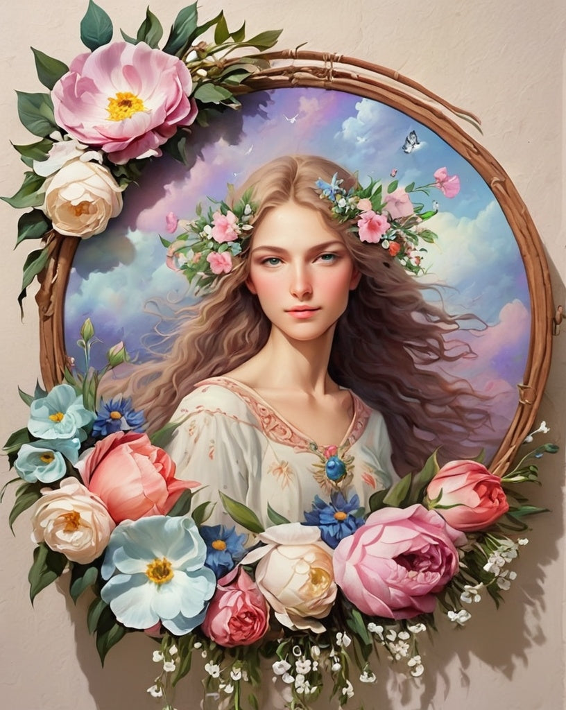 Diamond Painting Girl In Frame*