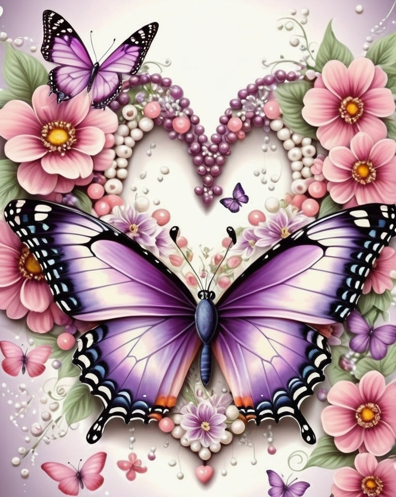 Diamond Painting Purple Butterflies*