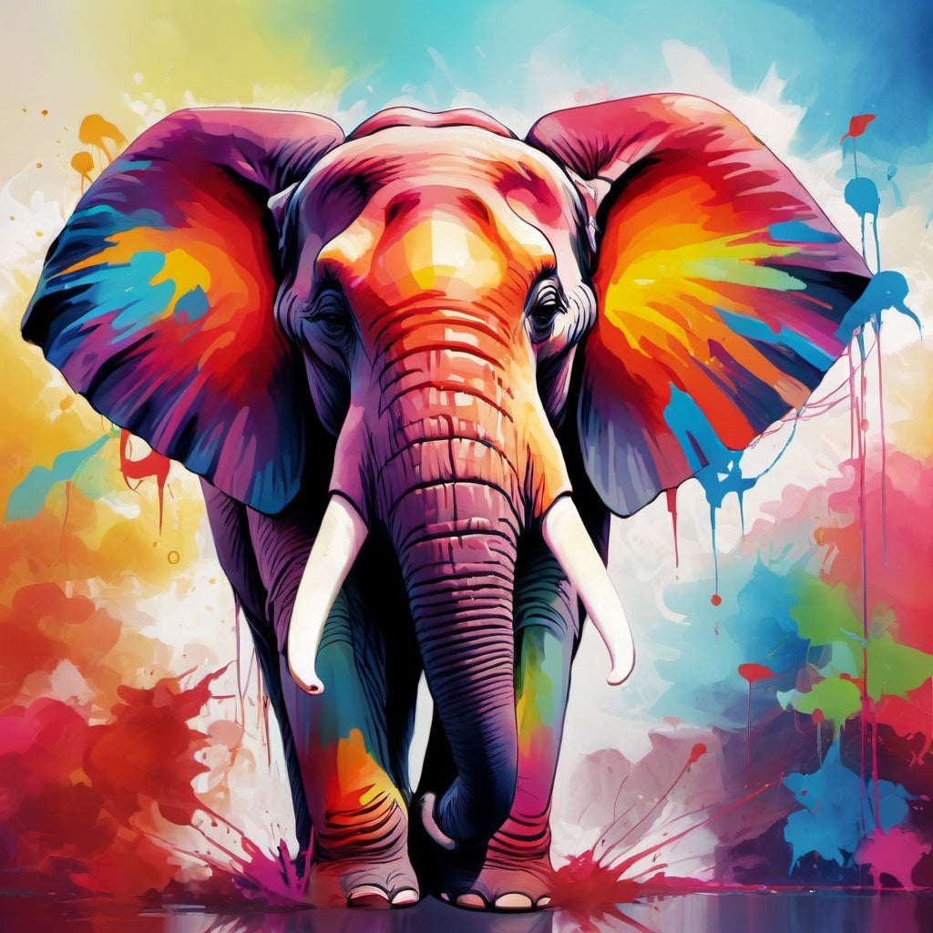 Diamond Painting Elephant Colors