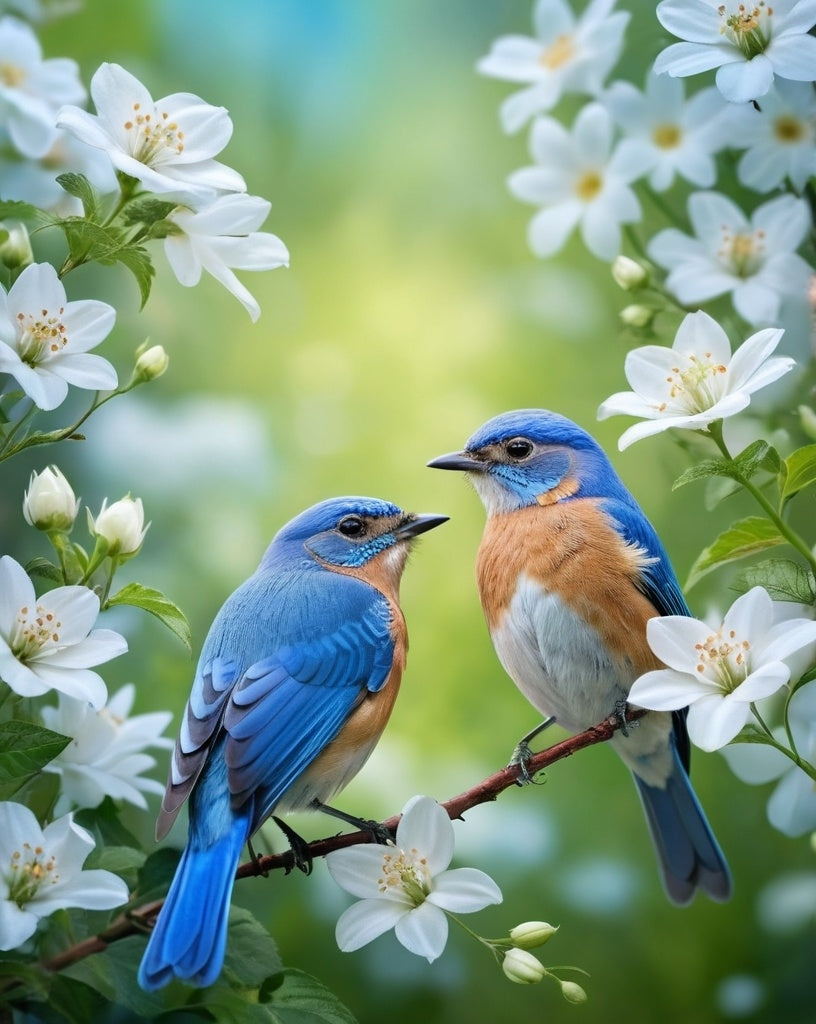 Diamond Painting Blue Birds