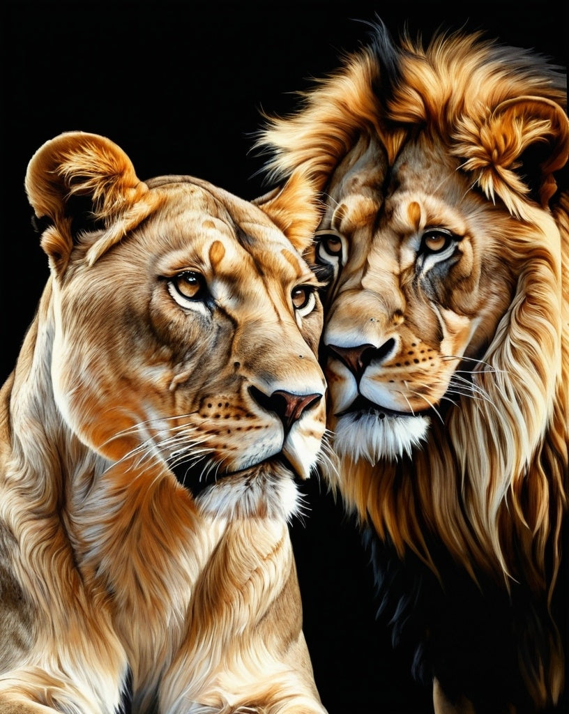 Diamond Painting Lions*