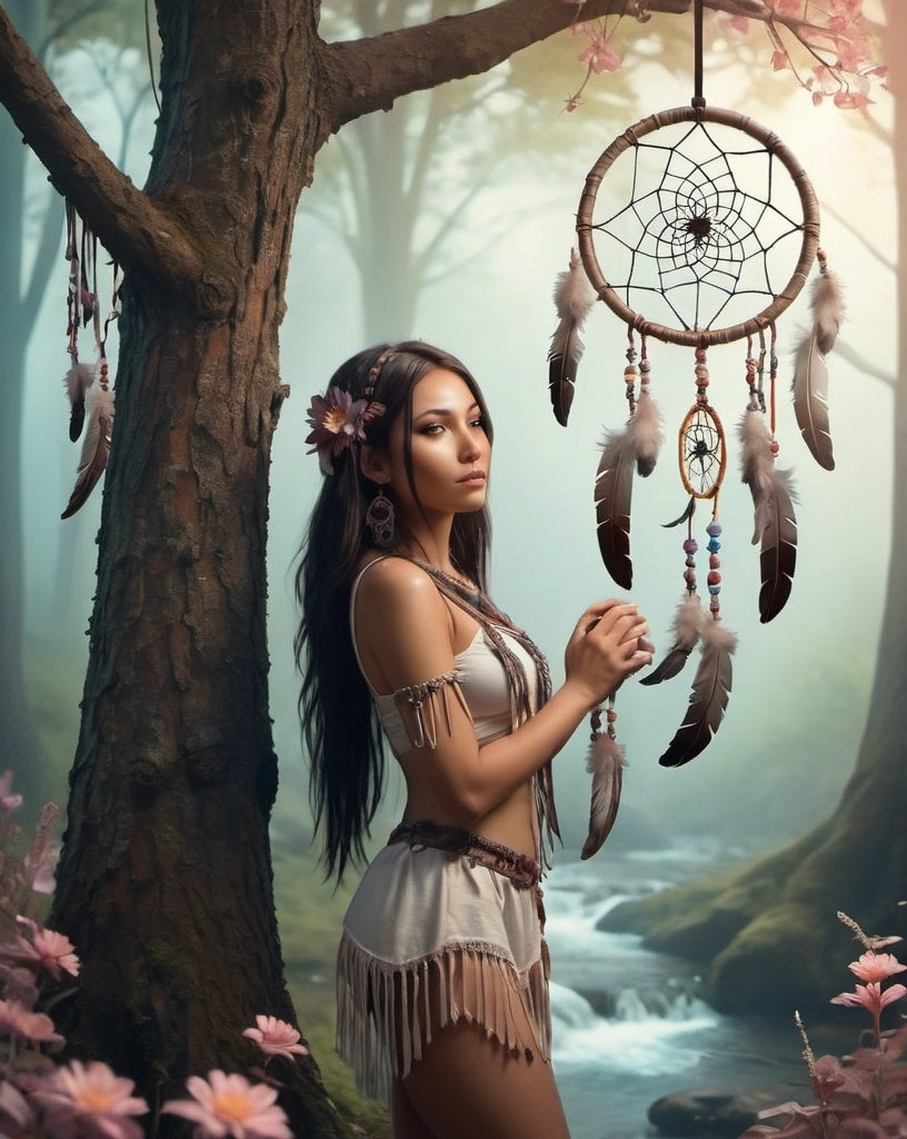 Diamond Painting Native Woman Dreamcatcher