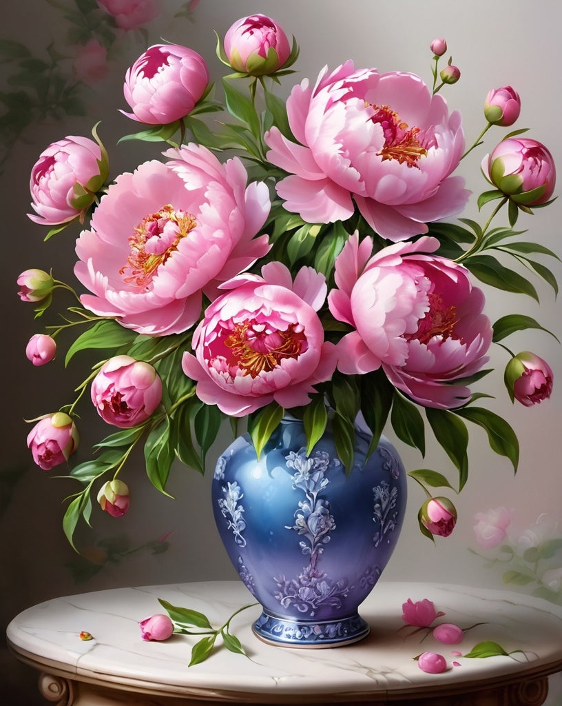 Diamond Painting Pionbukett*