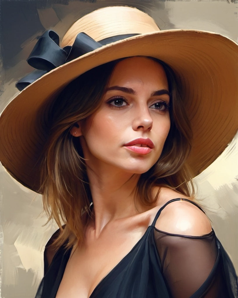 Diamond Painting Woman With Hat