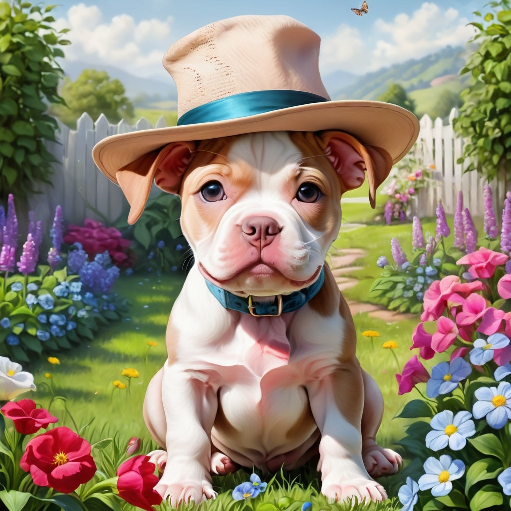 Diamond Painting Puppy With Hat*