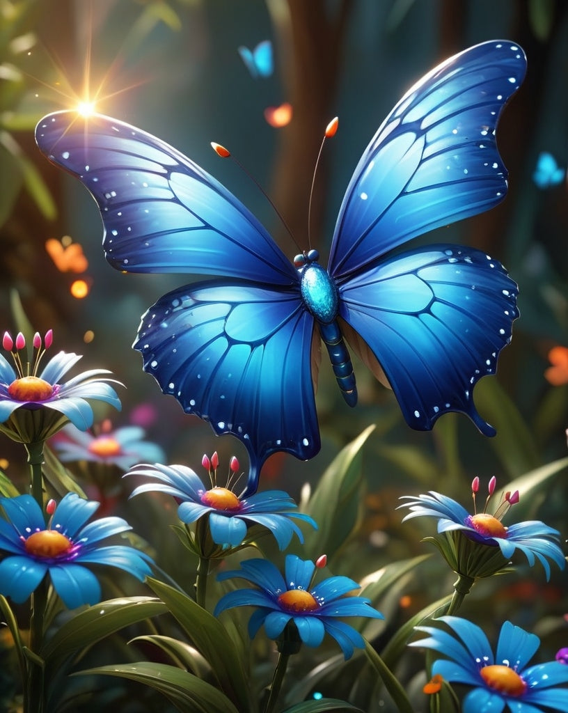 Diamond Painting Blue Butterfly*